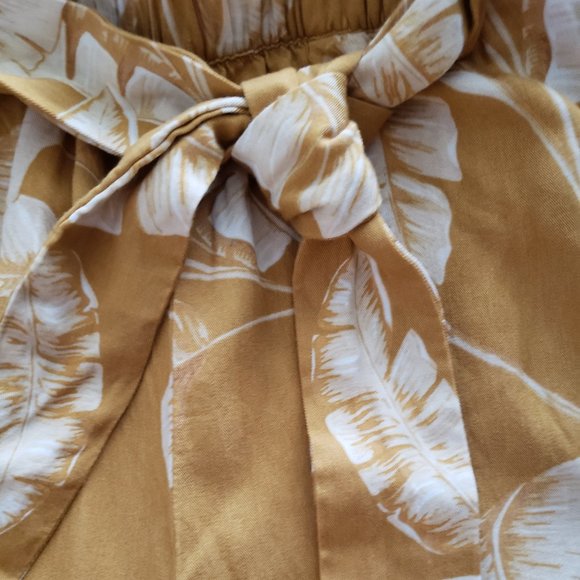 H&M WIDE LEG TROUSERS PALM PRINT CULOTTES - Picture 3 of 6